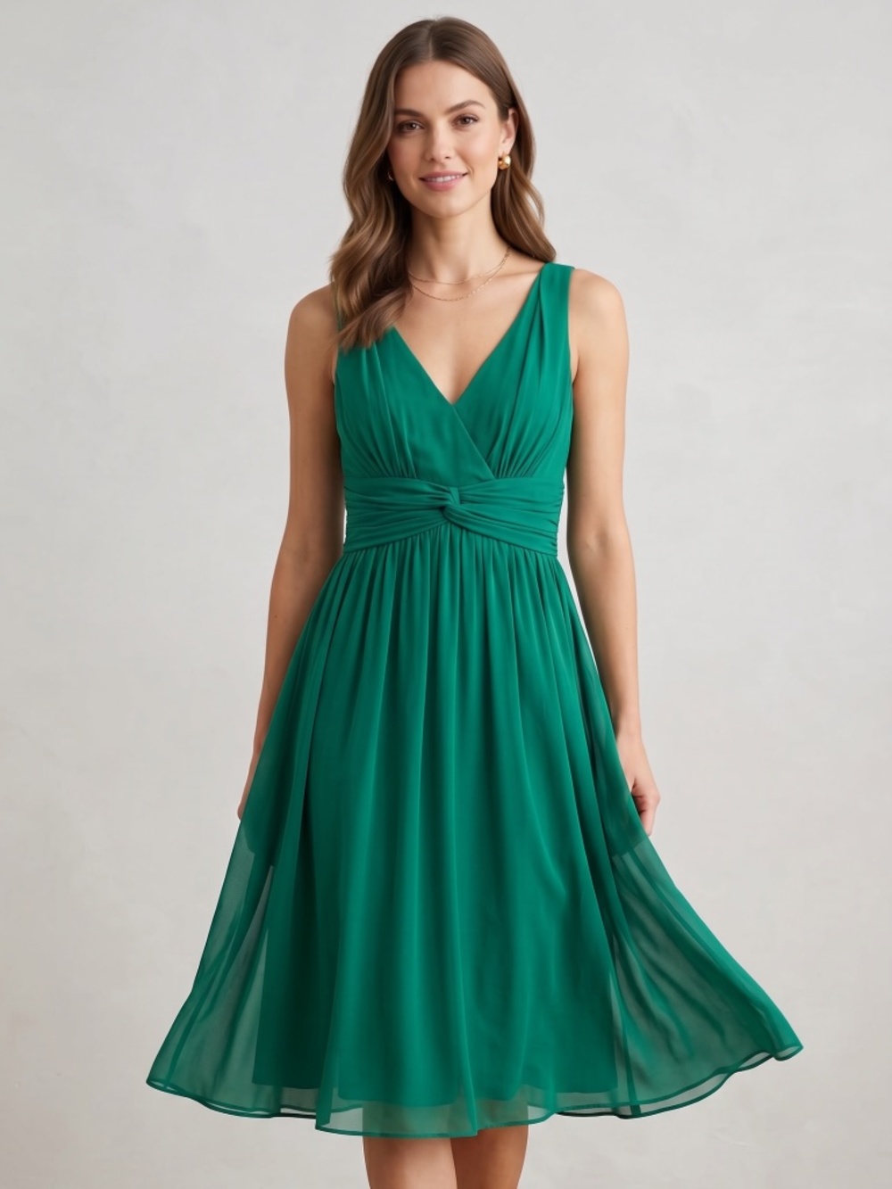 Donna Morgan Collection Green Silk Cocktail Dress size 8